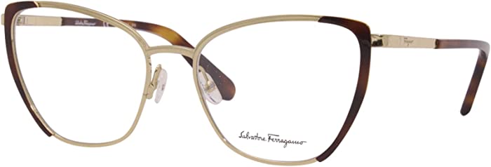 Eyeglasses Salvatore Ferragamo SF 2187 723 Gold/Tortoise/Clear Lens