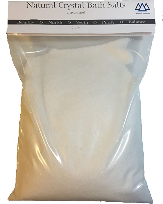 5 Pounds Natural Crystal Bath Salts Wasatch Naturals