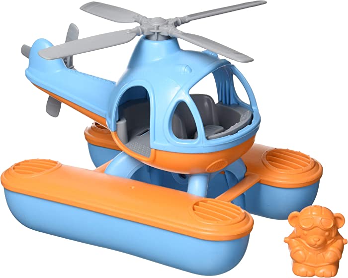 Green Toys Seacopter, Blue/Orange CB - Pretend Play, Motor Skills, Kids Bath Toy Floating Vehicle. No BPA, phthalates, PVC. Dishwasher Safe, Recycled Plastic, Made in USA.