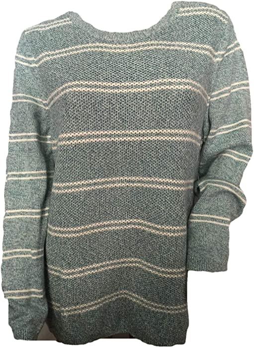 TALBOTS Classic Crewneck Sweater Striped Pullover Tunic Size XL P
