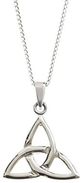Talbot Fashion Boxed Sterling Silver Goddess Triquetra Pendant On 18" Trace Chain