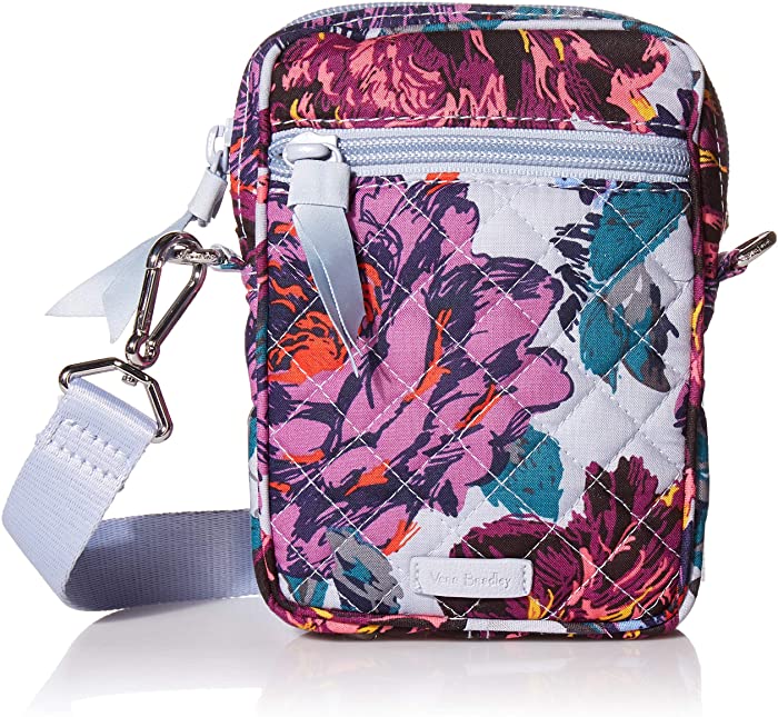 Vera Bradley Cotton Small Convertible Crossbody Purse with RFID Protection