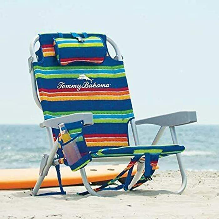 Tommy Bahama 2016 Backpack Cooler Chair with Storage Pouch and Towel Bar