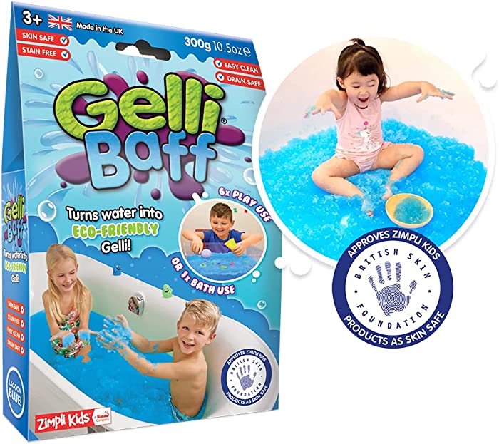 Zimpli Kids Gelli Baff Blue from, 1 Bath Pack, Turn Water Into Colourful Goo, Children's Sensory and Bath Toy, Certified Biodegradable Gift