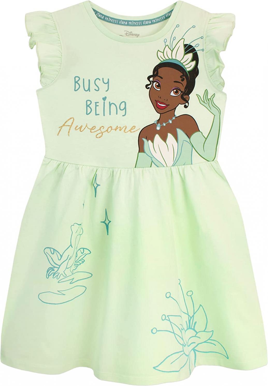 Disney Girls Princess Tiana Dress Daywear for Kids