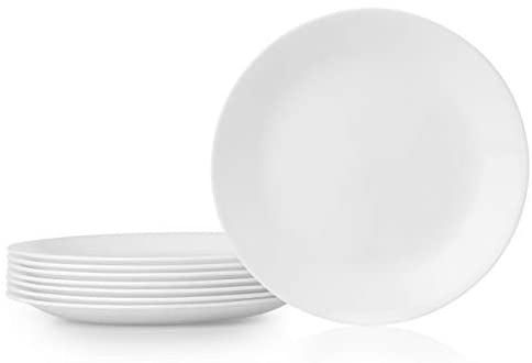 Corelle Lunch Plate, 8 Pieces, Winter Frost White