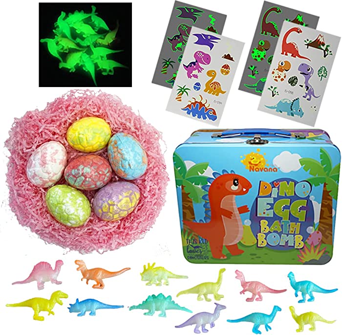 NAVANA Bath Bomb Gift Sets - Rainbow Bath Bomb, Dinosaur Bath Bomb, Galaxy Bath Bombs - Special Birthday Gifts Bathbomb Surprise for Kids
