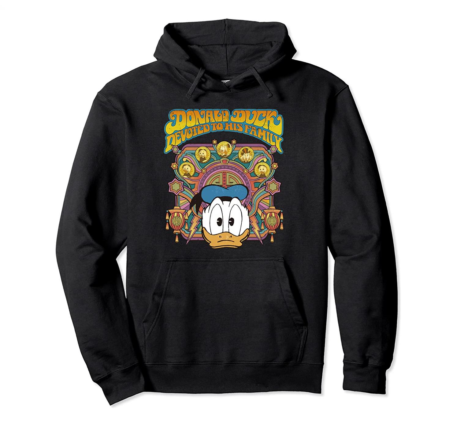 Disney DuckTales Donald Duck Devoted to His Family Retro Pullover Hoodie