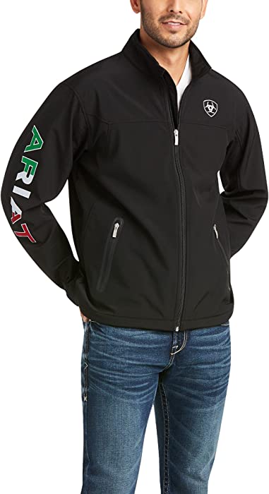 Ariat Men's New Team Softshell Mexico Water Resistant Jacket