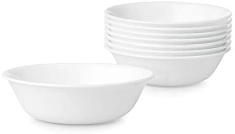 Corelle Chip Resistant, bowl sets, 8 Pieces, Winter Frost White