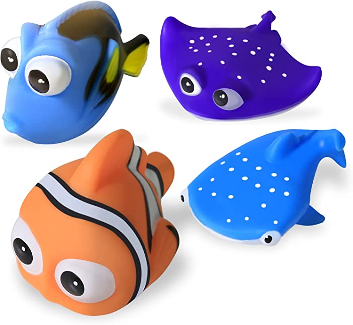 Baby Bath Toys 4pcs, Bath Toys for Toddler Finding Nemo ，Bath Toys for Toddlers 1-3