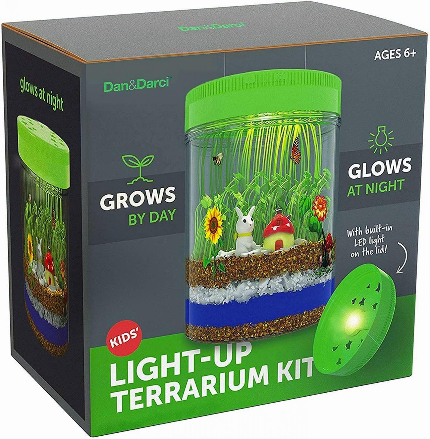 Light-Up Terrarium Kit for Kids - STEM Activities Science Kits - Gifts for Kids - Educational Kids Christmas Toys for Boys & Girls - Crafts Projects Gift for Ages 4 5 6 7 8-12 Year Old Boy & Girl