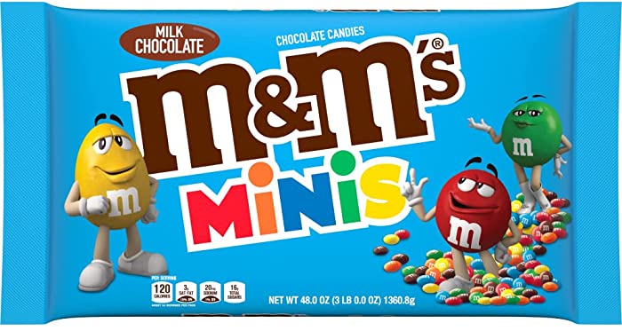 M&M'S MINIS Milk Chocolate Candy, Bulk Candy, 3 lbs Bag