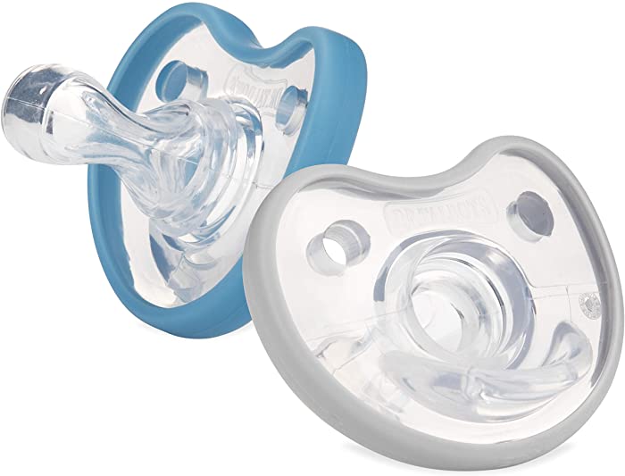 Dr. Talbot's Soft-Flex Orthodontic Pacifiers 6-12 Months, Blue/Gray, 2 Pack