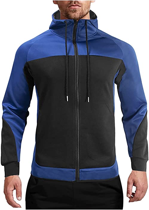 Men's Tracksuits,2 Piece Athletic Hoodie Tracksuit Set Activewear Full Zip Tracksuit Sports Set for Men Sweatsuit