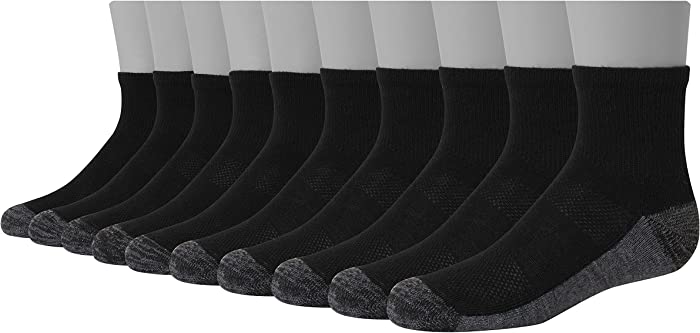 Hanes Ultimate Boys' 10-Pair Pack Ankle Socks