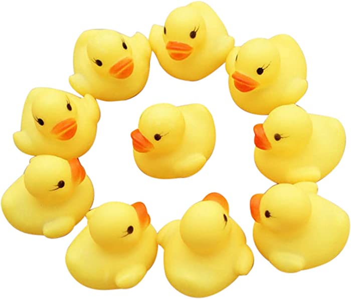 SobeiKre Cute Rubber Ducks - Soft Squeak & Squirt Baby Bath Toy Set - Fun Upright Floating 12 Packs - Ducky Kids Birthday Gifts-Baby Toy for Toddlers Boys Girls