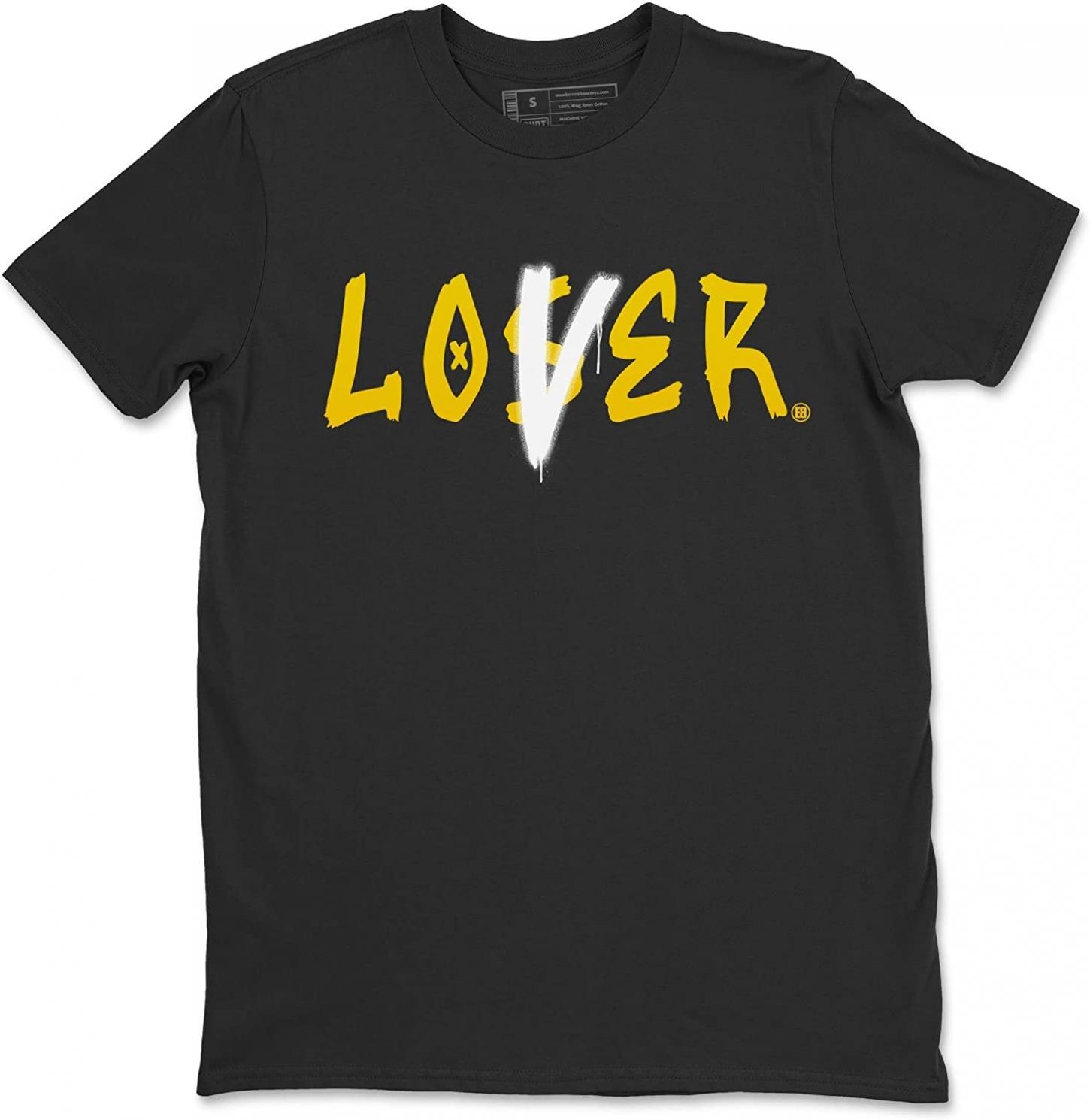 Loser Lover 4 Retro Lightning Tour Yellow Dark Blue Grey Sneaker Match Tee