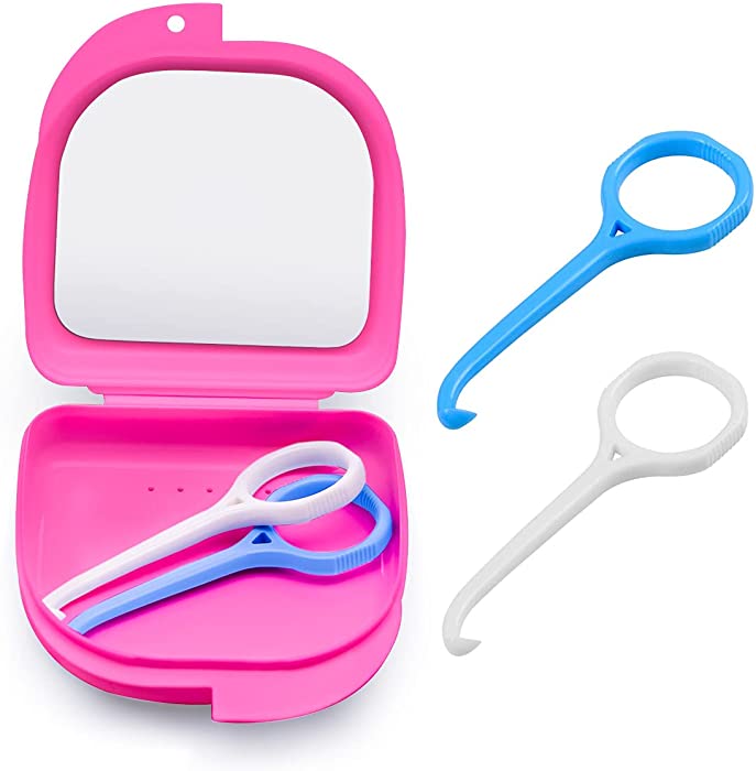 Aligner Remover tool with Retainer Case With Vent Holes Accessories For Disassembly Of Oral Care (2 pack | pink)