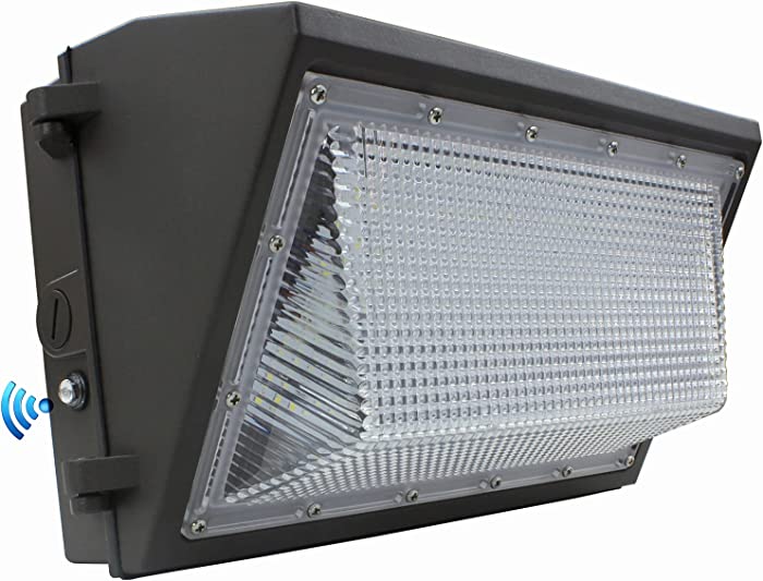 WHLED Dusk to Dawn 120W LED Wall Pack Light,15600LM 600-800W HPS/HID Equivalent,5000K Daylight Commercial Outdoor Security Lighting with Photocell Sensor,ETL for Parking Garages,Warehouse,Entrance