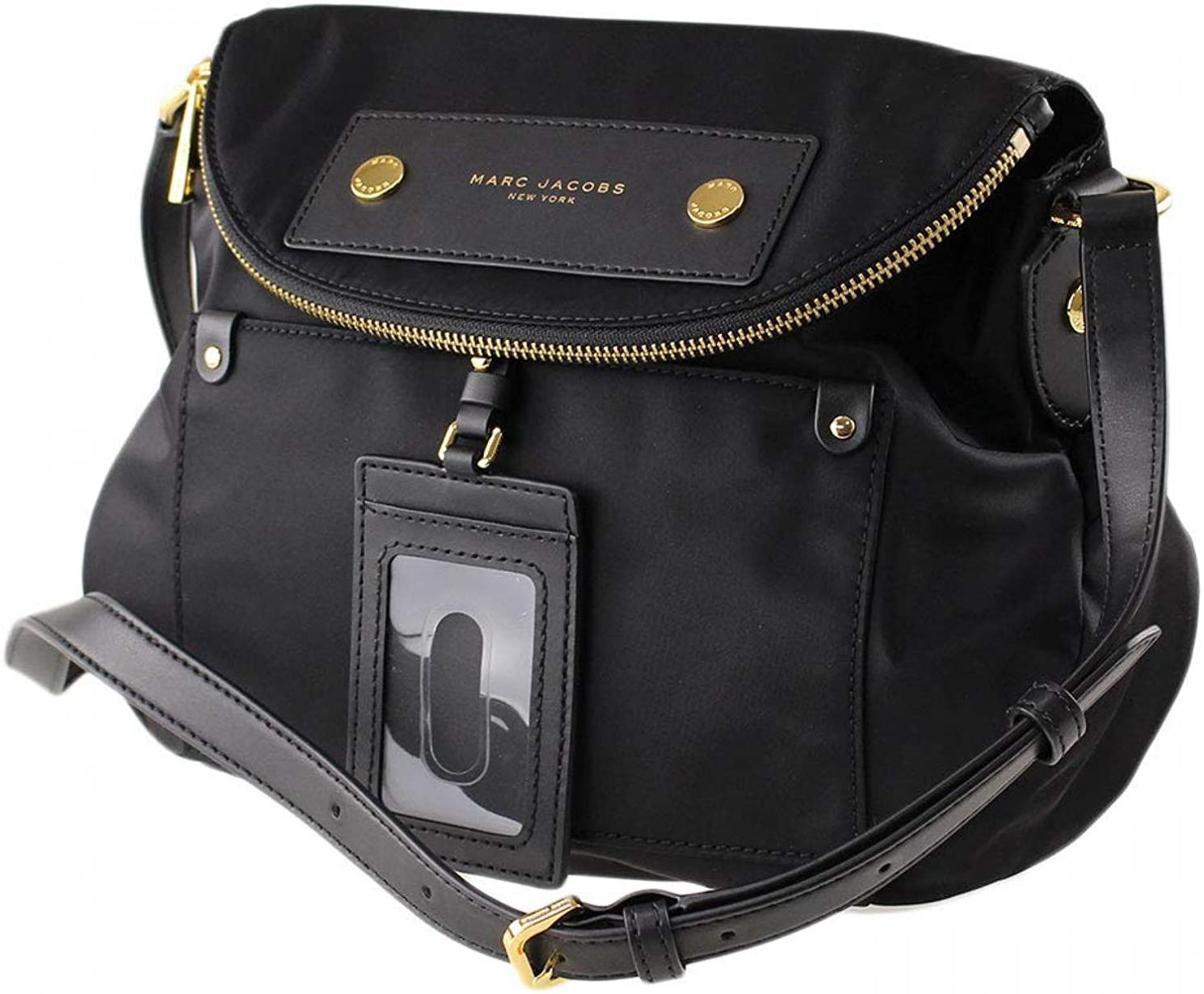 Marc Jacobs Preppy Natasha Nylon Crossbody Bag, Black, Medium