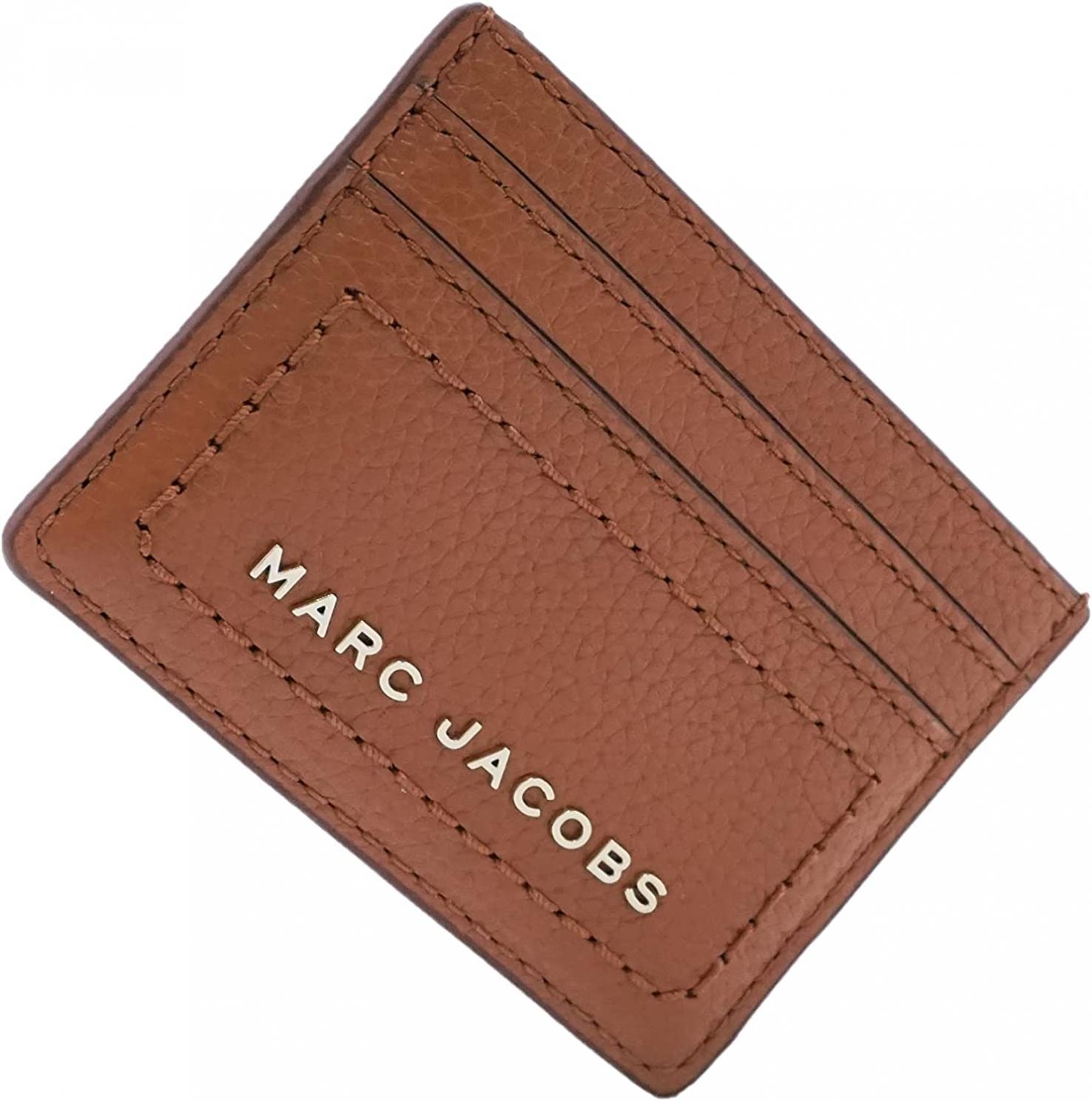 Marc Jacobs S102L01FA21 Smoked Almond With Gold Hardware Women's Daily Card Leather Case