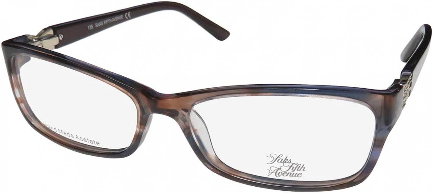 Saks Fifth Avenue 271 Womens/Ladies Designer Strass Spring Hinges Contemporary Eyeglasses/Eye Glasses