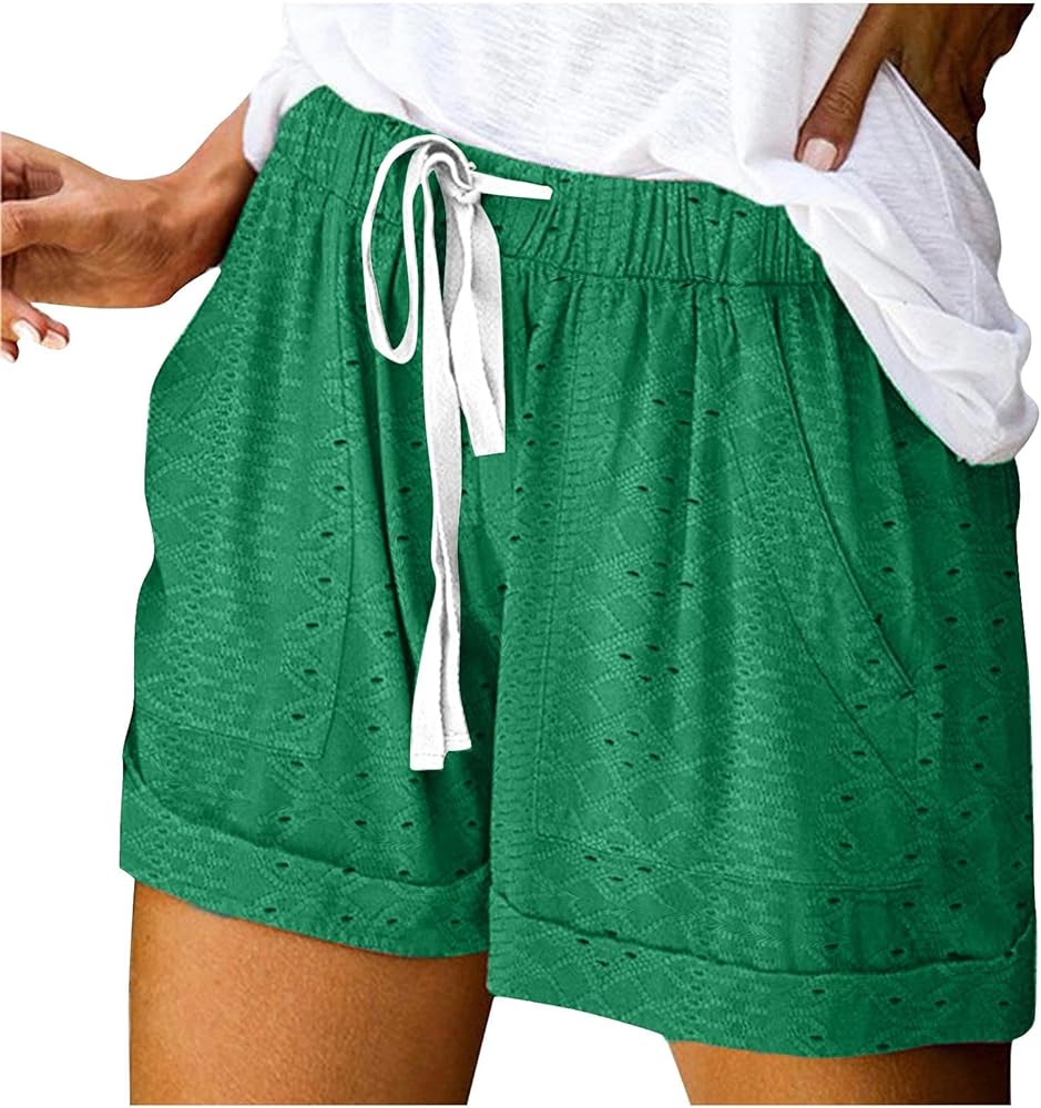 Shorts for Women Trendy Breathable Summer Going Out Short Pants Lightweight Solid Summer Beach Short Soft Vacation Short