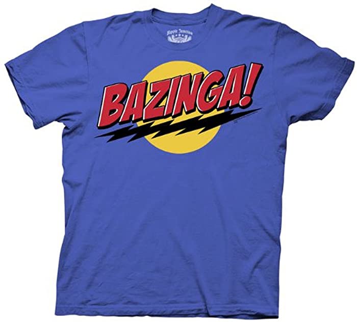 The Big Bang Theory Bazinga! Blue Adult Unisex T-Shirt Tee (XXX-Large)