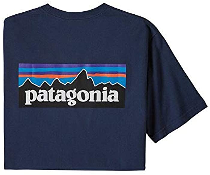 Patagonia Men's P-6 Logo Pocket Responsibili-Tee - Navy