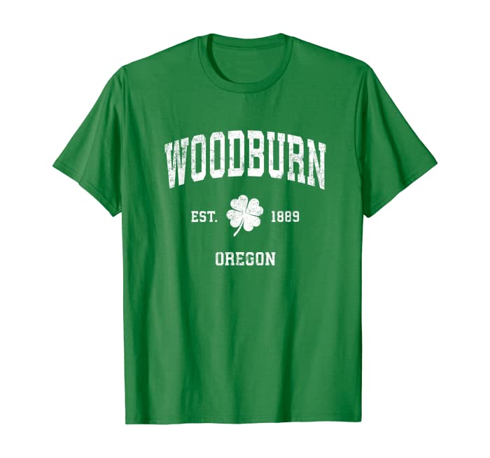 Woodburn Oregon Vintage Shamrock Sports T-Shirt