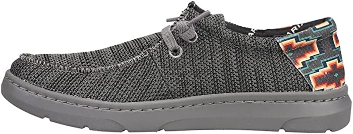 ARIAT Mens Hilo Stretch Lace Sneakers Shoes Casual - Grey