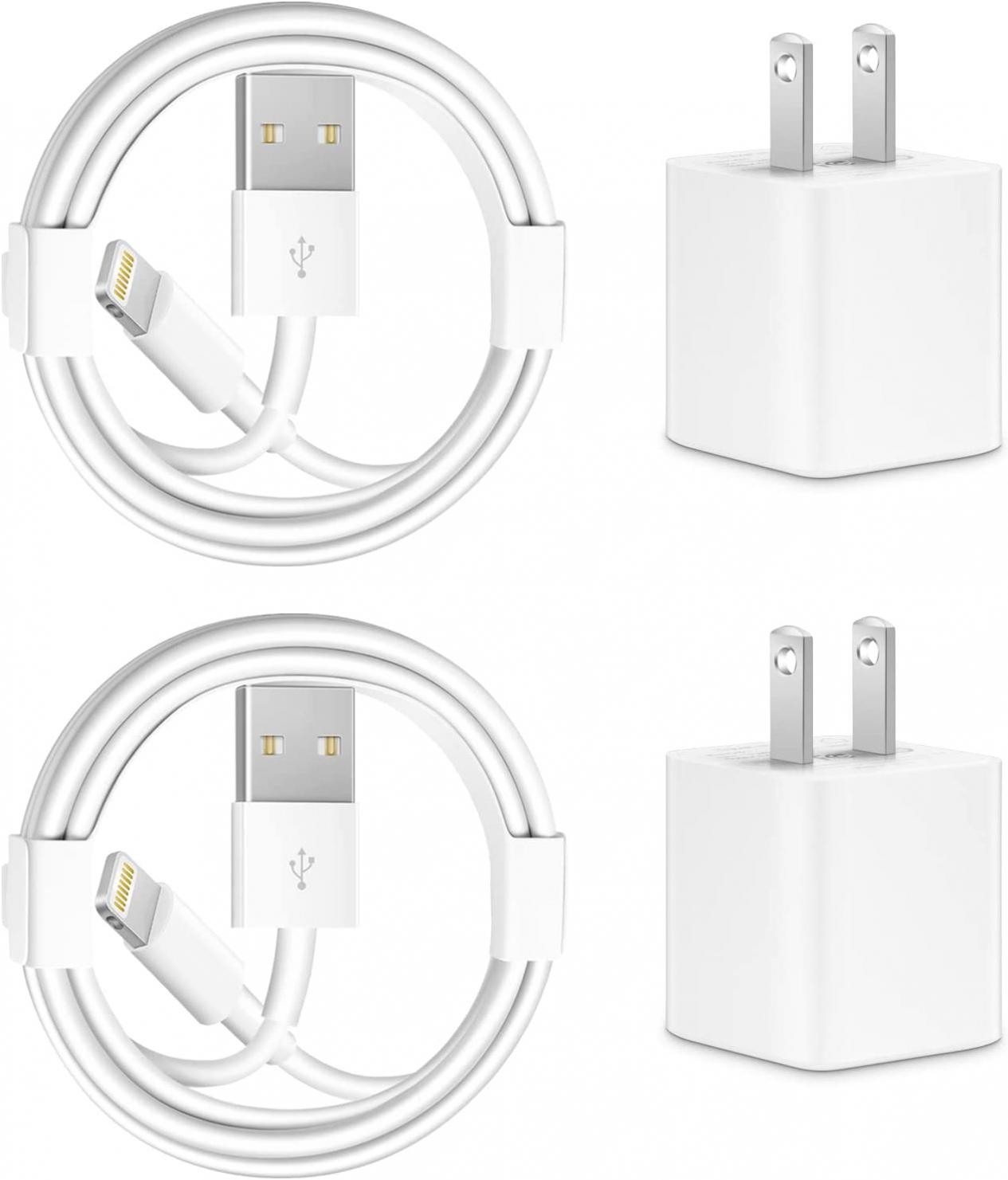 [Apple MFi Certified] iPhone Charger,2Pack 6FT USB to Lightning Cable Quick Fast Charging Cord USB Wall Chargers Power Adapter for iPhone 13/12/11/X/8 Plus/XR/XS Max/SE/iPad