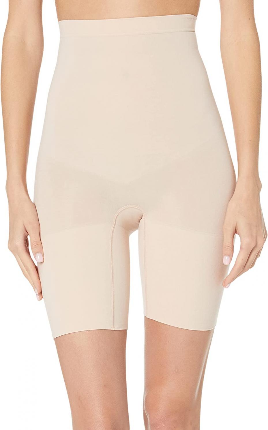 SPANX Higher Power Shorts - High-Rise Waist with Double Gusset Design Functional Shapewear for Women Soft Nude SM One Size