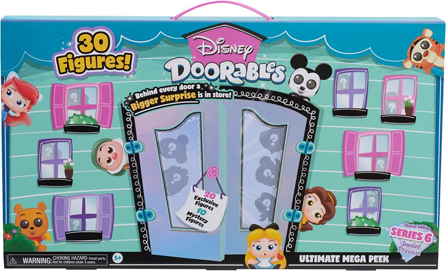 DOORABLES Disney Ultimate Mega Peek Pack Series 6, Includes 30 Figures, Includes Styles May Vary