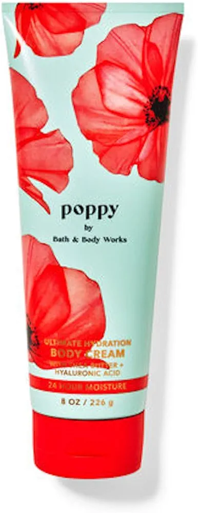 Bath & Body Works Poppy Ultimate Hydration Body Cream Gift Set For Women, 8 Fl Oz (Poppy)