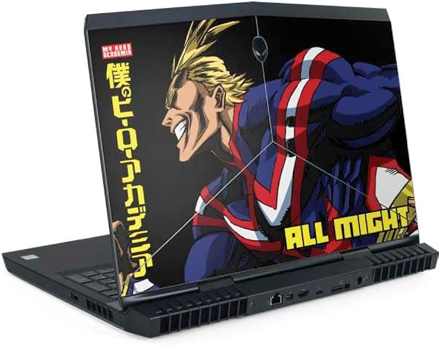 Skinit Decal Laptop Skin Compatible with Alienware M16 R1 Gaming Laptop - Officially Licensed My Hero Academia All Might Ready for Battle Design