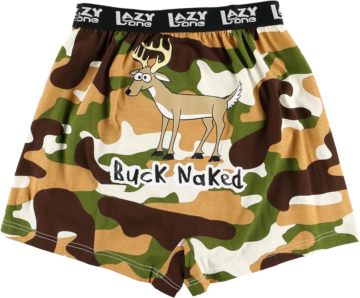 Lazy One Funny Animal Boxers, Humorous Underwear, Novelty Boxer Shorts, Gag Gifts for Men