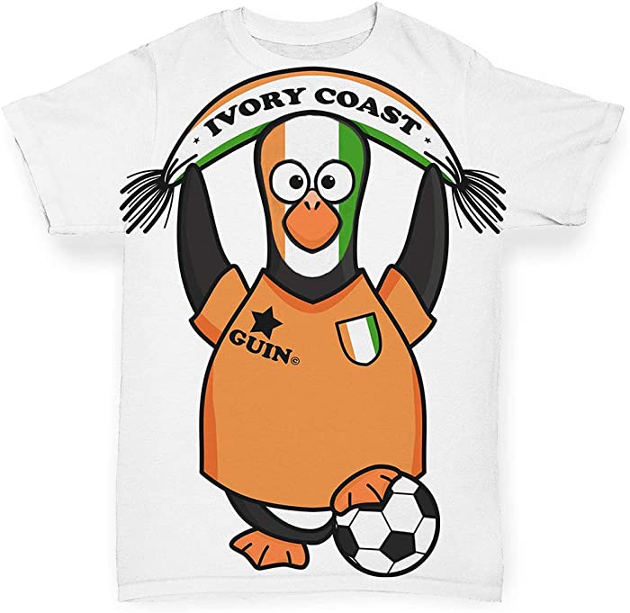 TWISTED ENVY Baby Clothes Ivory Coast Guin Penguin Soccer Fan