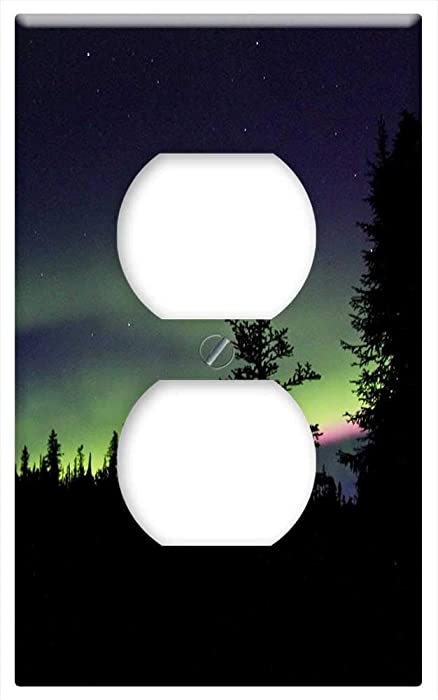 Switch Plate Outlet Cover - Aurora Borealis Northern Lights Sky Night Landscape 4