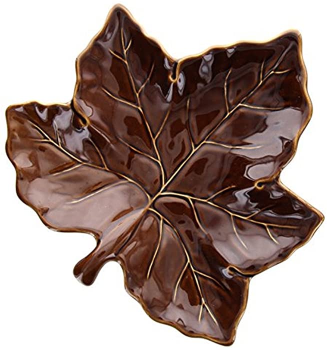 Pottery Barn Autumn Maple Leaf Ceramic Salad Plate (10 Inches)