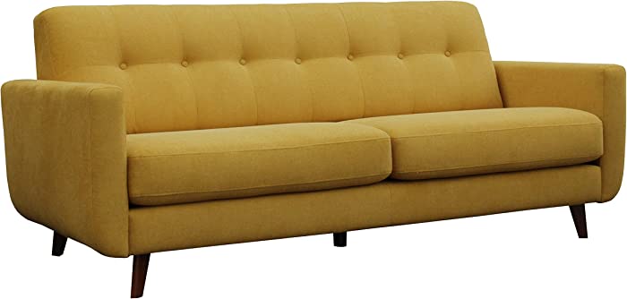 Amazon Brand – Rivet Sloane Mid-Century Modern Sofa Couch, 79.9"W, Yellow