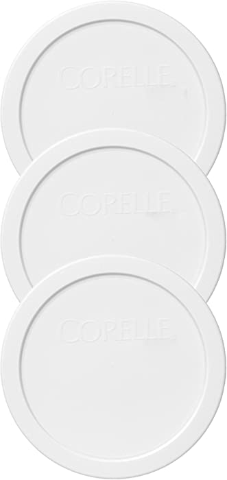 CORELLE 428-PC White 28oz Cereal Bowl Lid - 3 Pack