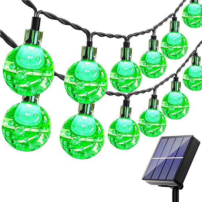 Solar String Lights Outdoor, HareySikr 50 Feet 100 LED Crystal Globe String Lights with 8 Lighting Modes, Upgraded Waterproof Solar Lights Outdoor Decorative for Garden Yard Party (1 Pack)