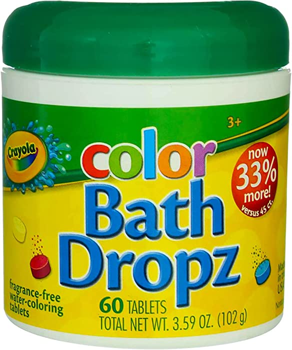 Bath Dropz Water-Coloring Tablets, 3.59 oz, 60 Ct