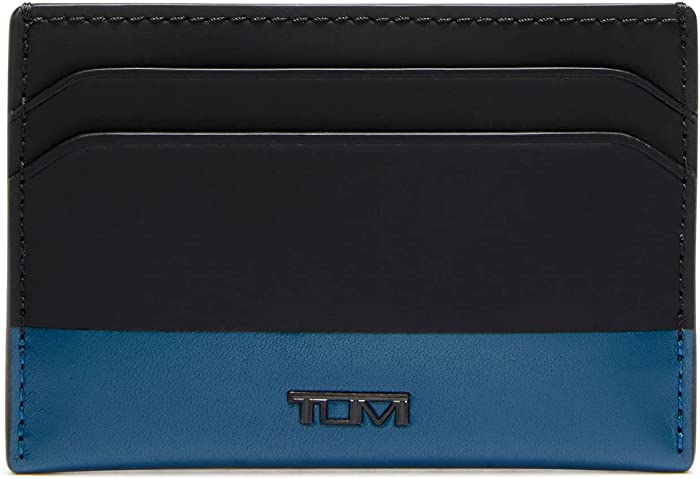 Tumi Slim Card Case Turquoise/Black One Size