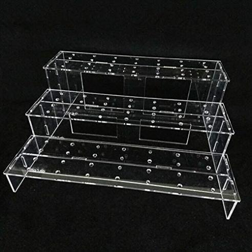 FIGLot Clear Acrylic 3 Tier Action Figure Display Shelf (Supports Bandai Figma Stands)