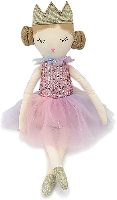 MON AMI Magali Rainbow Princess Doll with Rainbow Tulle Children's Doll, Well Built Stuffed Doll for Child or Toddler | Use as Toy or Room Decor, Great Gift for Kids or Collectors