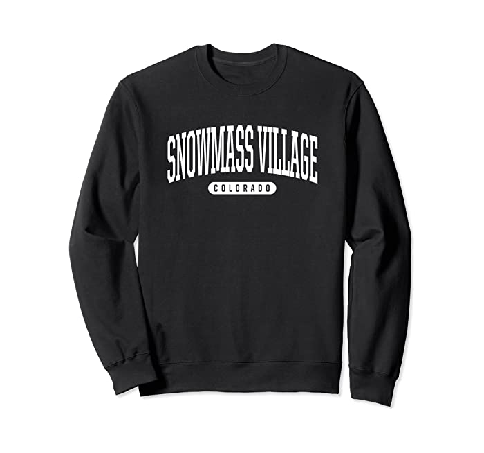 College Style Snowmass Village Colorado Souvenir Gift Sweatshirt
