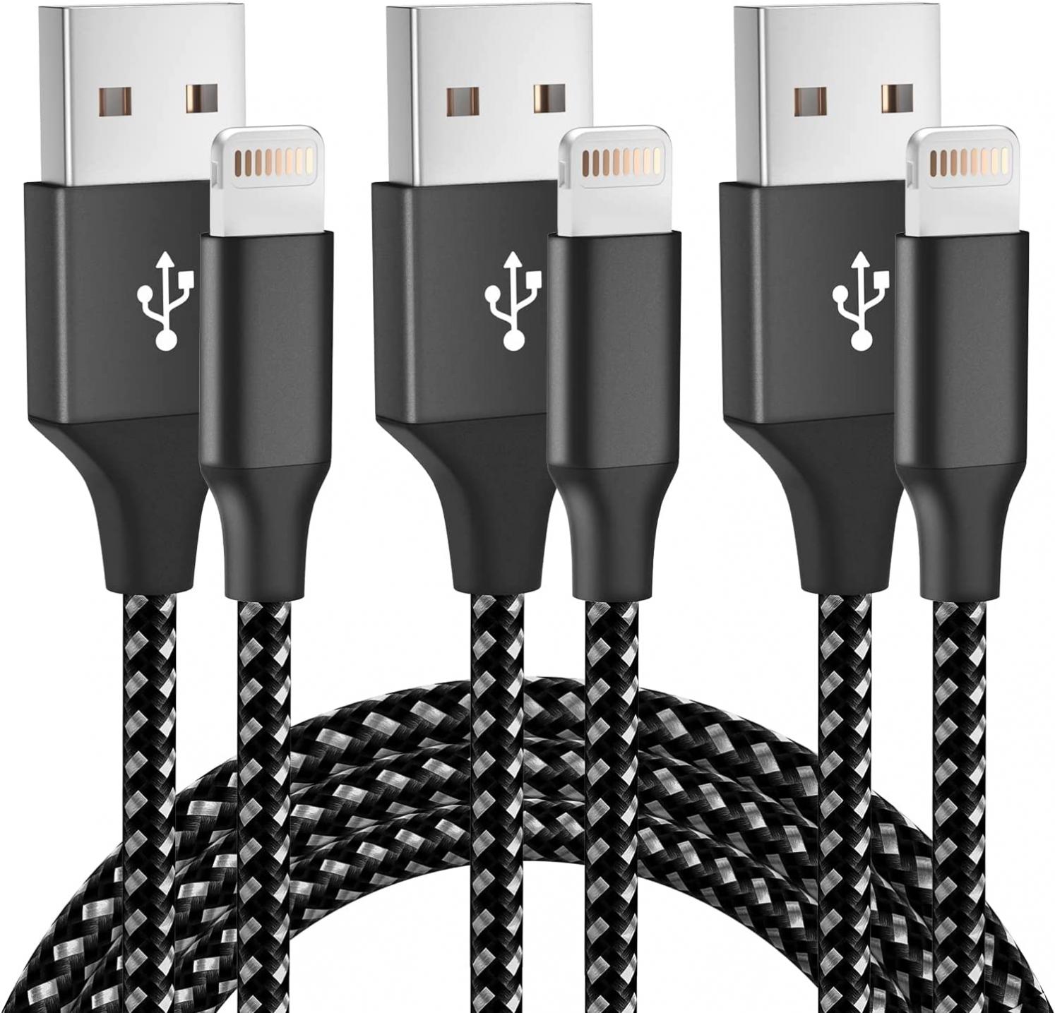iPhone Charger [Apple MFi Certified] 3Pack 10FT Lightning Cable Fast Charging Nylon Braided iPhone Charger Cord Compatible with iPhone 13 12 11 Pro Max XR XS X 8 7 6 Plus SE and More